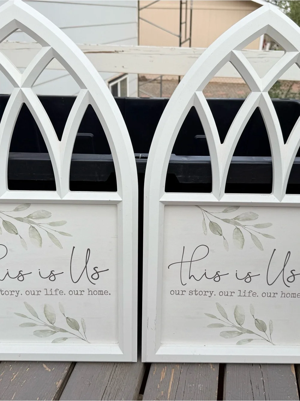 White 'This is Us' Arched Wall Decor